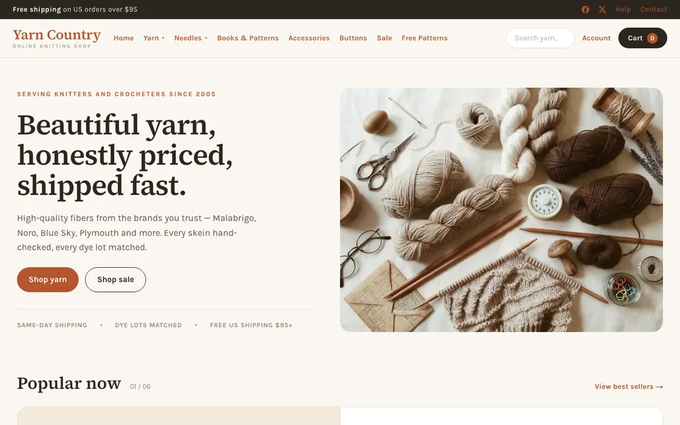 Yarn Country home page